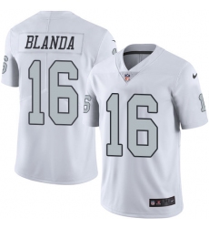 Men's Nike Oakland Raiders #16 George Blanda Limited White Rush Vapor Untouchable NFL Jersey