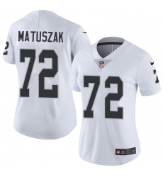 Women's Nike Oakland Raiders #72 John Matuszak White Vapor Untouchable Limited Player NFL Jersey