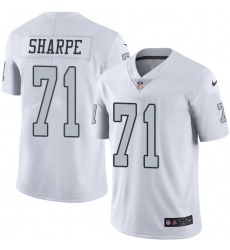 Youth Nike Oakland Raiders #71 David Sharpe Limited White Rush Vapor Untouchable NFL Jersey
