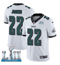 Men's Nike Philadelphia Eagles #22 Sidney Jones White Vapor Untouchable Limited Player Super Bowl LII NFL Jersey