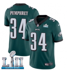 Youth Nike Philadelphia Eagles #34 Donnel Pumphrey Midnight Green Team Color Vapor Untouchable Limited Player Super Bowl LII NFL Jersey