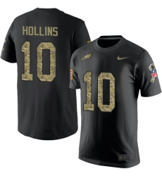 Nike Philadelphia Eagles #10 Mack Hollins Black Camo Salute to Service T-Shirt