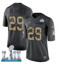 Men's Nike Philadelphia Eagles #29 LeGarrette Blount Limited Black 2016 Salute to Service Super Bowl LII NFL Jersey