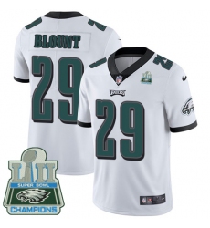 Men's Nike Philadelphia Eagles #29 LeGarrette Blount White Vapor Untouchable Limited Player Super Bowl LII Champions NFL Jersey