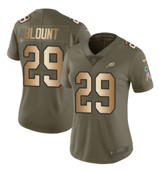 Women's Nike Philadelphia Eagles #29 LeGarrette Blount Limited Olive/Gold 2017 Salute to Service NFL Jersey
