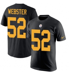 Nike Pittsburgh Steelers #52 Mike Webster Black Rush Pride Name & Number T-Shirt