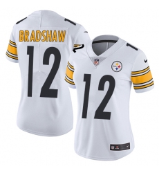 Women's Nike Pittsburgh Steelers #12 Terry Bradshaw White Vapor Untouchable Limited Player NFL Jersey