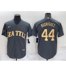 Men's Seattle Mariners #44 Julio Rodriguez Grey 2022 All Star Stitched Cool Base Nike Jersey