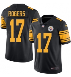 Men's Nike Pittsburgh Steelers #17 Eli Rogers Limited Black Rush Vapor Untouchable NFL Jersey