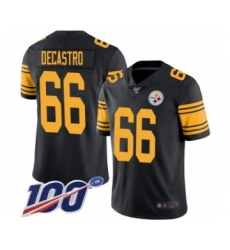 Youth Pittsburgh Steelers #66 David DeCastro Limited Black Rush Vapor Untouchable 100th Season Football Jersey