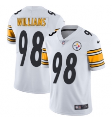 Men's Nike Pittsburgh Steelers #98 Vince Williams White Vapor Untouchable Limited Player NFL Jersey