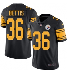 Youth Nike Pittsburgh Steelers #36 Jerome Bettis Limited Black Rush Vapor Untouchable NFL Jersey
