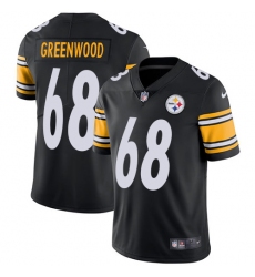 Men's Nike Pittsburgh Steelers #68 L.C. Greenwood Black Team Color Vapor Untouchable Limited Player NFL Jersey