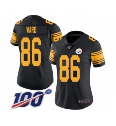 Women's Pittsburgh Steelers #86 Hines Ward Limited Black Rush Vapor Untouchable 100th Season Football Jersey