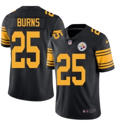 Men's Nike Pittsburgh Steelers #25 Artie Burns Limited Black Rush Vapor Untouchable NFL Jersey