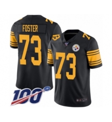 Men's Pittsburgh Steelers #73 Ramon Foster Limited Black Rush Vapor Untouchable 100th Season Football Jersey