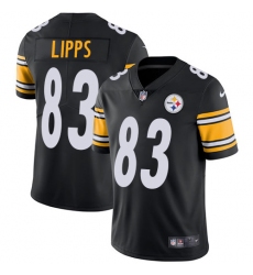 Men's Nike Pittsburgh Steelers #83 Louis Lipps Black Team Color Vapor Untouchable Limited Player NFL Jersey