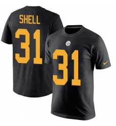 Nike Pittsburgh Steelers #31 Donnie Shell Black Rush Pride Name & Number T-Shirt