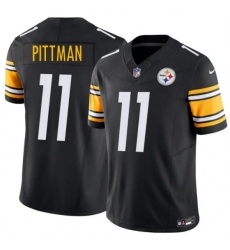 Men's Pittsburgh Steelers #11 Michael Pittman Jr Black 2025 F.U.S.E. Vapor Limited Stitched Football Jersey