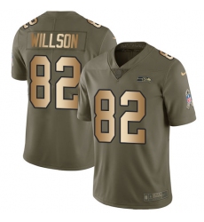 Youth Nike Seattle Seahawks #82 Luke Willson Limited Olive/Gold 2017 Salute to Service NFL Jersey