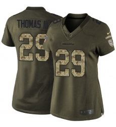 Women's Nike Seattle Seahawks #29 Earl Thomas III Elite Green Salute to Service NFL Jersey