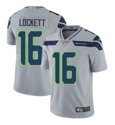Youth Nike Seattle Seahawks #16 Tyler Lockett Grey Alternate Vapor Untouchable Limited Player NFL Jersey
