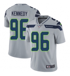 Men's Nike Seattle Seahawks #96 Cortez Kennedy Grey Alternate Vapor Untouchable Limited Player NFL Jersey
