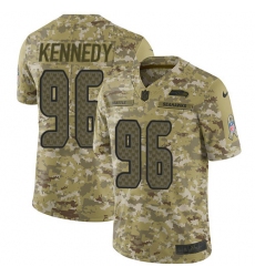 Youth Nike Seattle Seahawks #96 Cortez Kennedy Limited Camo 2018 Salute to Service NFL Jersey
