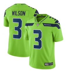 Men's Nike Seattle Seahawks #3 Russell Wilson Limited Green Rush Vapor Untouchable NFL Jersey