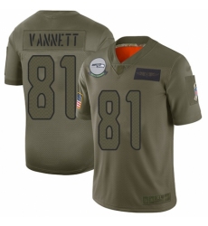 Men's Seattle Seahawks #81 Nick Vannett Limited Camo 2019 Salute to Service Football Jersey