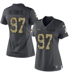 Women's Nike Seattle Seahawks #97 Patrick Kerney Limited Black 2016 Salute to Service NFL Jersey