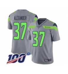 Youth Seattle Seahawks #37 Shaun Alexander Limited Silver Inverted Legend 100th Season Football Jersey