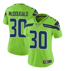 Women's Nike Seattle Seahawks #30 Bradley McDougald Limited Green Rush Vapor Untouchable NFL Jersey