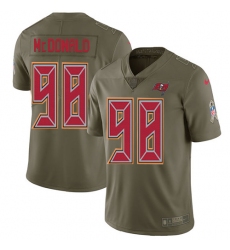 Youth Nike Tampa Bay Buccaneers #98 Clinton McDonald Limited Olive 2017 Salute to Service NFL Jersey