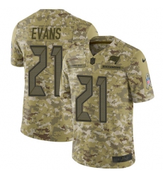 Youth Nike Tampa Bay Buccaneers #21 Justin Evans Limited Camo 2018 Salute to Service NFL Jersey