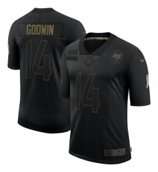 Men's Tampa Bay Buccaneers #14 Chris Godwin Black Nike 2020 Salute To Service Limited Jersey