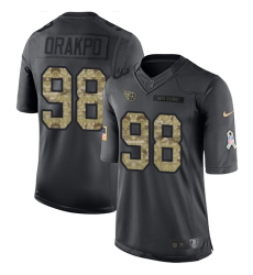 Men's Nike Tennessee Titans #98 Brian Orakpo Limited Black 2016 Salute to Service NFL Jersey
