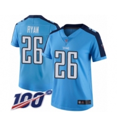 Women's Tennessee Titans #26 Logan Ryan Limited Light Blue Rush Vapor Untouchable 100th Season Football Jersey