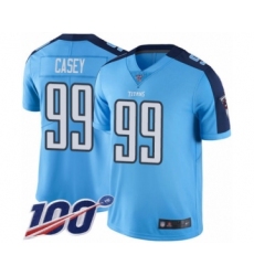 Youth Tennessee Titans #99 Jurrell Casey Limited Light Blue Rush Vapor Untouchable 100th Season Football Jersey