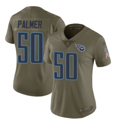 Women's Nike Tennessee Titans #50 Nate Palmer Limited Olive 2017 Salute to Service NFL Jersey