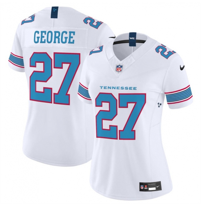 Women's Tennessee Titans #27 Eddie George White 2026 F.U.S.E. Vapor Limited Stitched Football Jersey(Run Small)