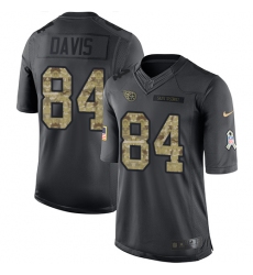Men's Nike Tennessee Titans #84 Corey Davis Limited Black 2016 Salute to Service NFL Jersey
