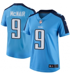 Women's Nike Tennessee Titans #9 Steve McNair Limited Light Blue Rush Vapor Untouchable NFL Jersey