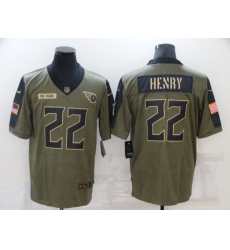 Men's Tennessee Titans #22 Derrick Henry Nike Olive 2021 Salute To Service Limited Player Jersey