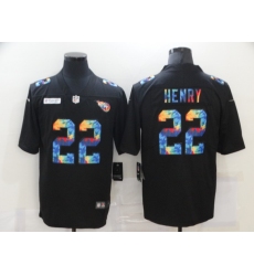 Men's Tennessee Titans #22 Derrick Henry Rainbow Version Nike Limited Jersey