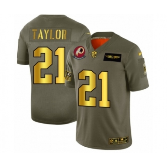 Men's Washington Redskins #21 Sean Taylor Limited Olive Gold 2019 Salute to Service Football Jersey