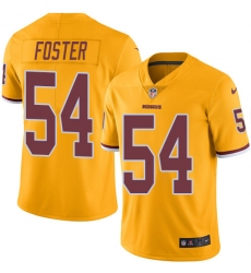 Men's Nike Washington Redskins #54 Mason Foster Limited Gold Rush Vapor Untouchable NFL Jersey