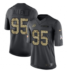 Youth Nike Washington Redskins #95 Jonathan Allen Limited Black 2016 Salute to Service NFL Jersey