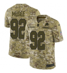 Men's Nike Washington Redskins #92 Stacy McGee Burgundy Limited Camo 2018 Salute to Service NFL Jersey
