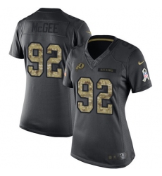 Women's Nike Washington Redskins #92 Stacy McGee Limited Black 2016 Salute to Service NFL Jersey